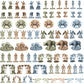 House Of Bodian Mythical Heroes Forest/Swamp Edition - 90 Pcs In 16 Designs - Mini Figure Set For Rpgs - Creatures And Monsters
