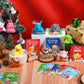 Motionchic 48 Set Mini Christmas Stuffed Animals Bulk with Winter Snowflakes Snowmen Cards Cute Plush Animals Keychain for Xmas