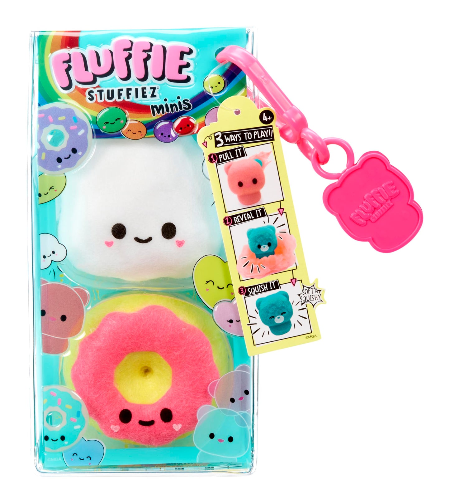 Fluffie Stuffiez Popcorn & Donut Minis Collectible Feature - Surprise Reveal Unboxing Soft And Squishable Tactile Play Fidget Diy
