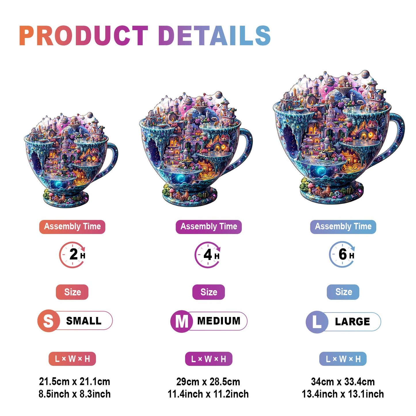 Wooden Puzzles for mature-themeds - Interstellar City Wooden Jigsaw Puzzle - Unique Animal Shaped Wood Puzzles mature-themed - Christmas Birthday Gifts for mature-themeds/Friends/Family - 175pcs 11.4 * 11.2in