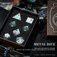 Blue Dragon Metal DND Dice Set,HNCCESG Cool D&D Dice Set of 7 Piece,Dungeons and Dragon Gift Dice, Role Playing Dice for D&D Tab