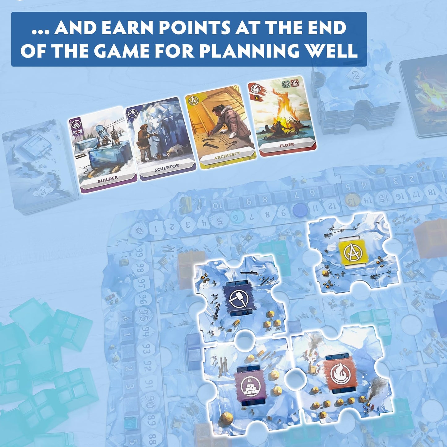 Thames & Kosmos Nunatak: Temple of Ice Strategy Board Game, 2-4 Players, Ages 10+, Cardboard, Multicolor, Model THA683801
