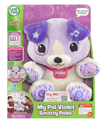 LeapFrog Pal Scout Smarty Paws | Soothing & Sensory Cuddly Toddler Toy with Lights & Music | Suitable for Ages 6-36 Months | Vio