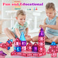 Magnetic Tiles Kids Toys for 3 Year Old Boy Girl STEM Magnetic Blocks Princess Castle Magnet Tile Building Blocks Educational Se