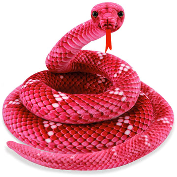 Mgztthw Snake Plush, Stuffed Snake Animal, 27 In Large Toy Snakes For Kids, Giant Stuffed Animals Snake, Lifelike Plush Snake Fo