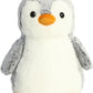 Aurora Playful Pompom Penguin Stuffed Animal - Vibrant Companions - Endless Fun - Gray 16 Inches