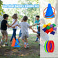 Dyrfolm 48 Pcs Carnival Games Combo Set,Plastic Cones Ring Bean Bag Toss Games Combo Set,Carnival Outdoor Games For Kids Adults
