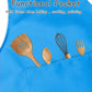 Iagbibui Kids Apron And Chef Hat Set, 16 Pieces Boys Girls Kids Apron With 2 Pockets Adjustable For Cooking Classroom Baking Pai