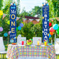 2 Pieces 1st Birthday Party Decorations Mr. Onederful Birthday Banner 1st Birthday Porch Sign Hanging Door Banner Welcome Porch