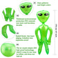 Haconba 4 Pack 67 Inch Giant Inflatable Alien Green Blow Up Alien Jumbo Inflatable Aliens for Alien Theme Party Halloween Home D