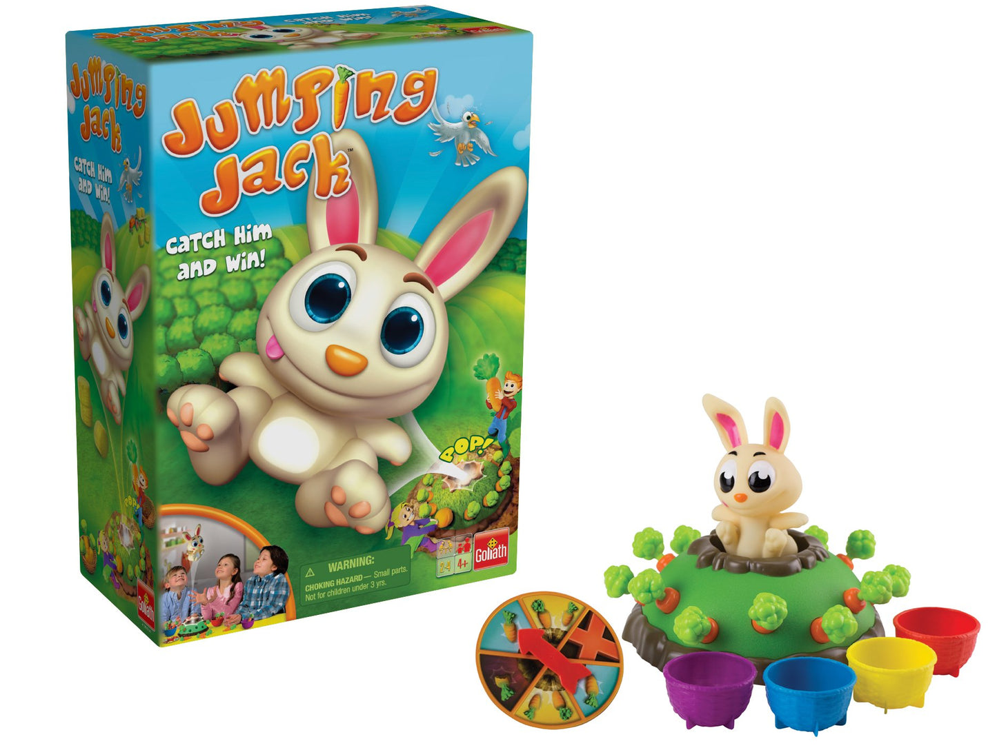 Goliath Jumping Jack Game - Pull Out a Carrot, Medium, Multicolor, Model 30514, Plastic