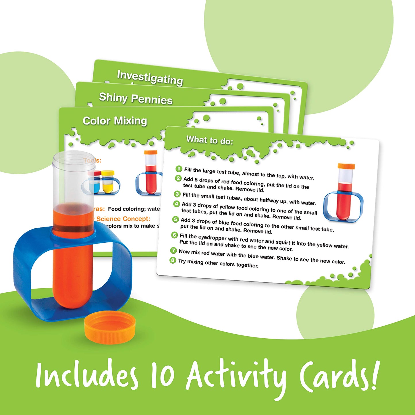 Learning Resources Primary Science Lab Set - 12 Pieces, Multi Color, STEM Toys for Kids 3+, Plastic, Model LER2784
