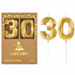 CAKE CODE 2.76 Inch Crystal Gold 30 Number Birthday Candles, Gold Number Candles, Cake Number Candles, Party Celebration