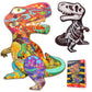 Has Floor Puzzles For Ages Kids 4-10, 48 Pcs Double-Sided Dinosaur Puzzles, Unique Large Pieces Irregular Shape Jigsaw Puzzle For Children(T-Rex)