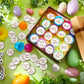Seeloowy 36 Pcs Easter Egg Tokens Wood Egg Fillers Reward Tokens Easter Party Favors Gift for Basket Stuffers(Round)