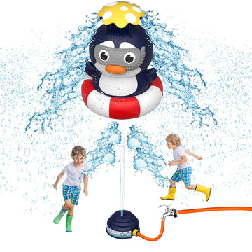 UXSIO Sprinkler Rocket Launcher Outdoor Water Toys, Summer Rocket Sprinkler for Kids, for Boys & Girls Age 3 4 5 6 7 8