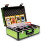 SLAB protective covering 4 Row Graded Card Storage Box PSA Card Slab Case For Graded cards Holds 160+ Slabs Graded Card Case for PSA Slab Box Graded Card Storage Sports Baseball Card Collector Gifts ( LIME GREEN )