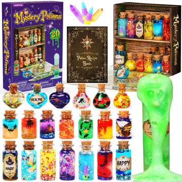 Uomtfai Mystery Potion Craft Kit For Kids, Mix 20 Magic Wizard Potion, Creative Christmas Decorations Birthday Gifts Toys For Boys And Girls Age 6 7 8 9 10