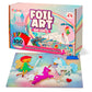 Playbees Foil Art Kit Unicorns & Princesses - Preschool Arts and Crafts Kit for Kids- No Mess Art for Boys & Girls Ages 4, 5, 6,