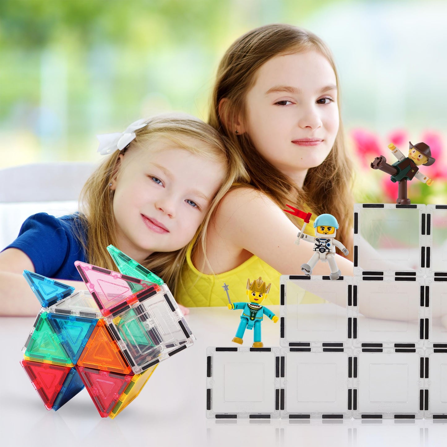 Picassotiles Clear Transparent Magnetic Building Tiles Blocks Expansion Construction Set Magnets Stem Learning Kit Educational T