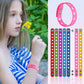 Mtlee 12 Pieces Silicone Wristbands Adjustable Rubber Bracelets Colorful Cute Charm Bracelets With Holes For Shoe Charm Boys Gir