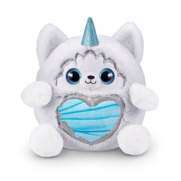 Rainbocorns Puppycorn Rescue (Husky) By Zuru, Collectible Plush, Stuffed Animal Girl Toys, Surprise Egg, Stickers, Syringe Slime, Ages 3+ For Girls, Children