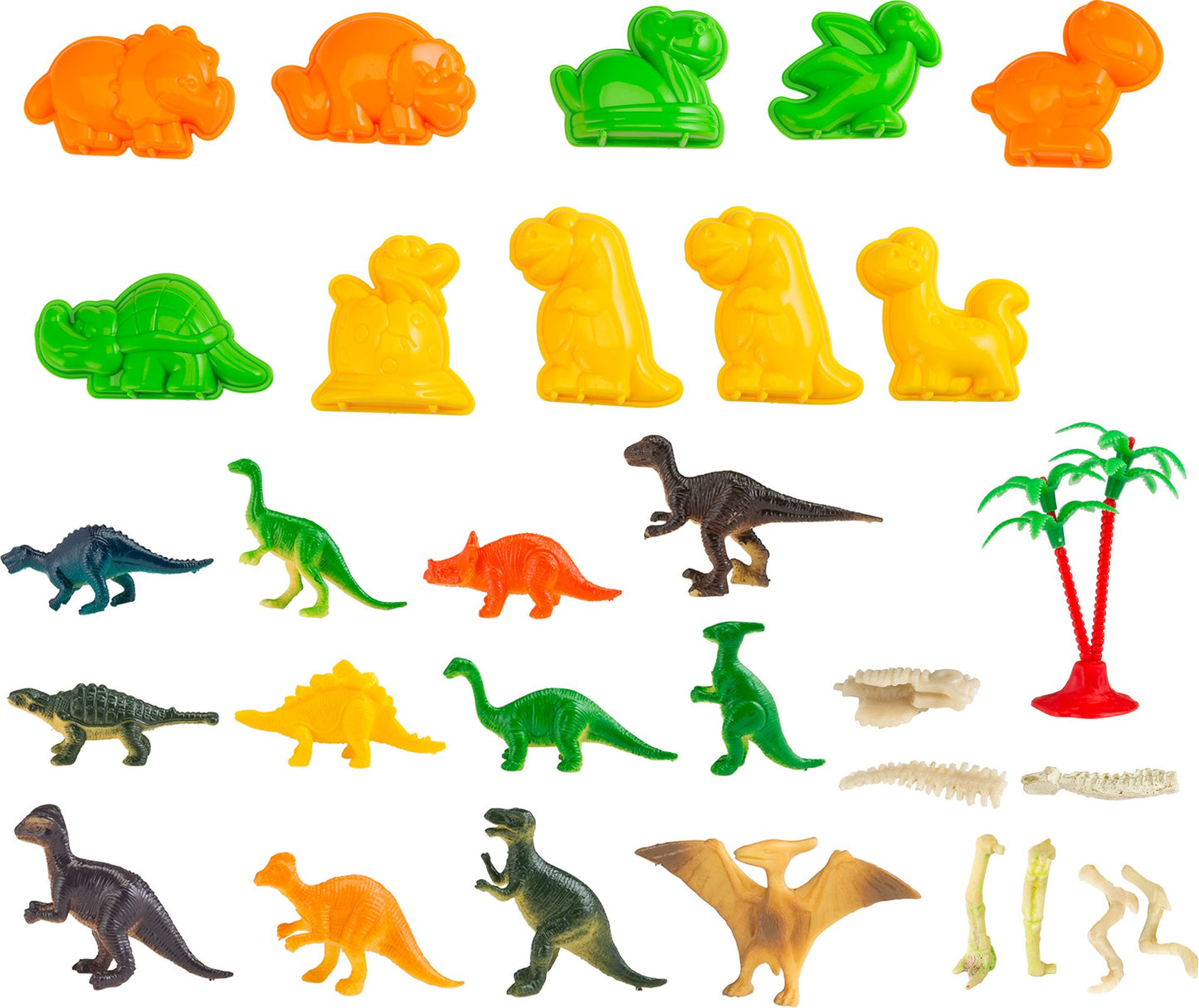 CoolSand Dino Discovery 3D Sandbox for Kids with 1 Pound Moldable Indoor Artificial Play Sand, Shaping Molds, Dinosaur Figures,