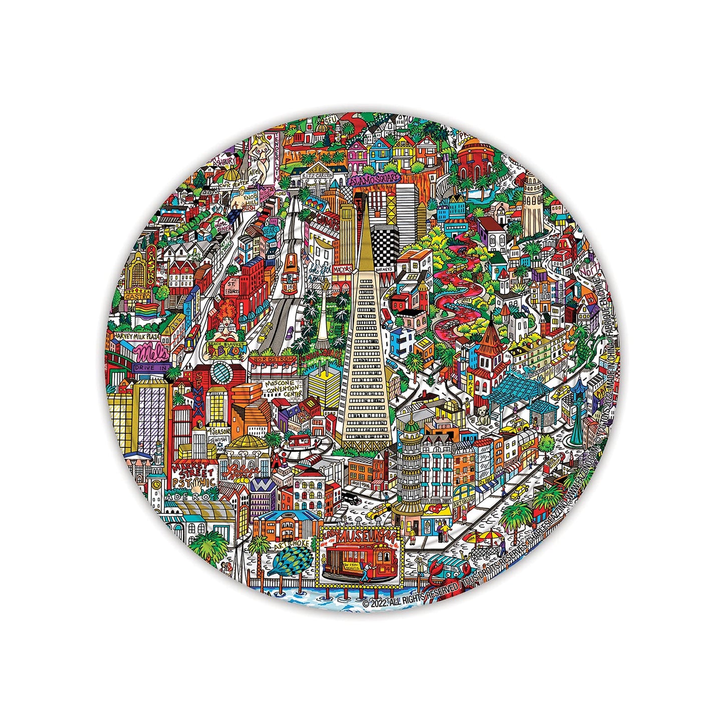 Spin Flip Puzzle - Charles Fazzino - Spin it  Flip it  Solve it! for Those who Love Brain teasers! mature-themed Fidget Toy. Great Gift for Mom  Dad  Teens  Men and Women
