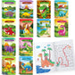 24 Pcs Dinosaur Mini Coloring Books Party Favors Dino Birthday Decor Drawing Small Books Bulk For Kids Boy Girl Dinosaur Jurassi
