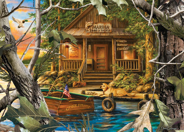 Masterpieces 1000 Piece Jigsaw Puzzle For Adults, Family, Or Youth- Gone Fishing - 19.25''X26.75'' - 96 Character