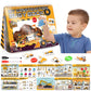 Montessori Busy Book Learning Toys For 2 3 4 5 Year Old Toddlers,Construction Themes Pre K Preschool Learning Activities Workbooks,Autism Sensory Educational Toys Birthday Xmas Gifts For Kids 3-5 4-8