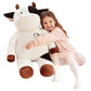 Ikasa Giant Cow Stuffed Animal, 30 Inches Big Plush Toy,Large Cute Jumbo Soft Toys,Huge Size Fluffy Plushy Fat Plushie,Gifts For Kids