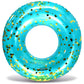 CoTa Global Inflatable Pool Float Tube - enhanced Sparkly Confetti Pool Float  Inflatable Tube Ring Pool Float for Kids and mature-themeds  Heavy Duty Pool Ring Party Float for Beach  Lake - 36 Inch  Blue Gold