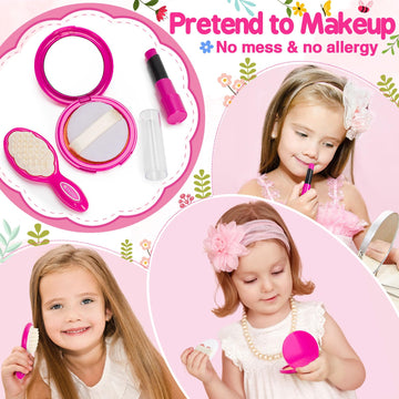 Officygnet Play Purse Toy For Girls 1 2 3 Years Old, Toddler Purse Girl Toys With Pretend Makeup Kit, Princess Pretend Play Toys