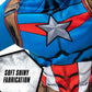 Marvel Captain America Official Youth Value Costume - Full-Bodied Fabric Jumpsuit With High-Resolution Printed Design And Plasti