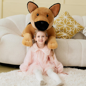 Ikasa Giant German Shepherd Dog Stuffed Animal Plush Toy,Big Large Jumbo Soft Toys,30' Cute Huge Size Fluffy Plushy Fat Plushie,Gifts For Kids