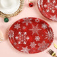 ZOIIWA 50 Pcs Christmas Oval Paper Plates 11 x 9Inch Paper Plates Heavy Duty, Christmas Large Disposable Dinner Serving Platters