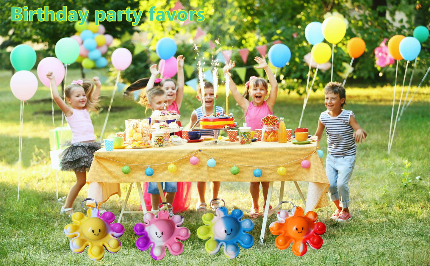 24 Packs Octopus Funny Small Summer Gift Unique Mini Item Assorted fidgets Toys for Kids Children Students Gifts from Classroom