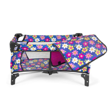 Baby Doll Crib Set, Doll Pack N Play Bassinet Blanket & Carry Bag For Baby Doll Playpen Fits Up To 20' In Doll | Allows For Easy Compact Folding For Storage Toy Crib Doll, Excellent Pretend Play Gift