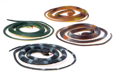 Set of 12 - Rubber 42 Coiled Rubber Prop Toy Snakes