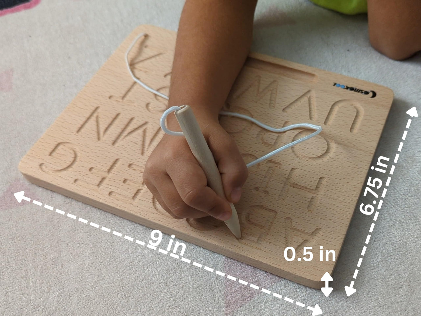 Montessori Alphabet Tracing Board | Abc + Abc| Lowercase + Uppercase Double Sided | Abc Letters| Alphabet Learning Toys 3+ Year