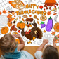 DERAYEE Thanksgiving Giant Coloring Poster, 72 x 35 Inches Disposable Thanksgiving Coloring Tablecloth Fall Harvest Themed Jumbo