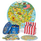 USA State Map Jigsaw Puzzle by boppi - 150 Pieces, Recycled Card, Educational Fun for Kids Ages 5+, Learning USA Geography