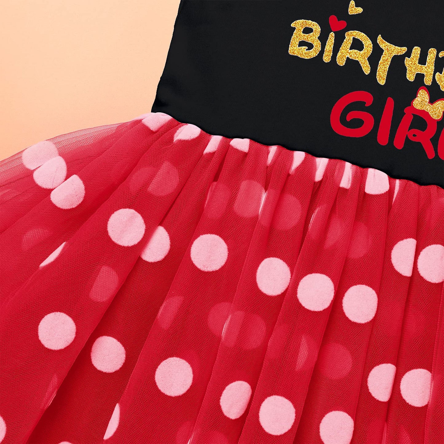 IMEKIS Mouse 4th Birthday Outfit Baby Girls Dress Polka Dots Mini Tutu Headband Four Years Old Cake Smash Photo Shoot Kids Fourt