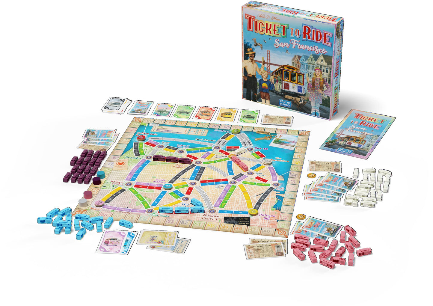 Asmodee Ticket to Ride San Francisco Board Game - Fast-Paced Railway Adventure in The City by The Bay! Fun Family Game for Kids & mature-themeds  Ages 8+  2-4 Players  10-15 Minute Playtime