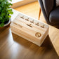 T one woods Coin Drop Game for Kids & Adults - Wooden Box & Dice, Light Pine Design-1