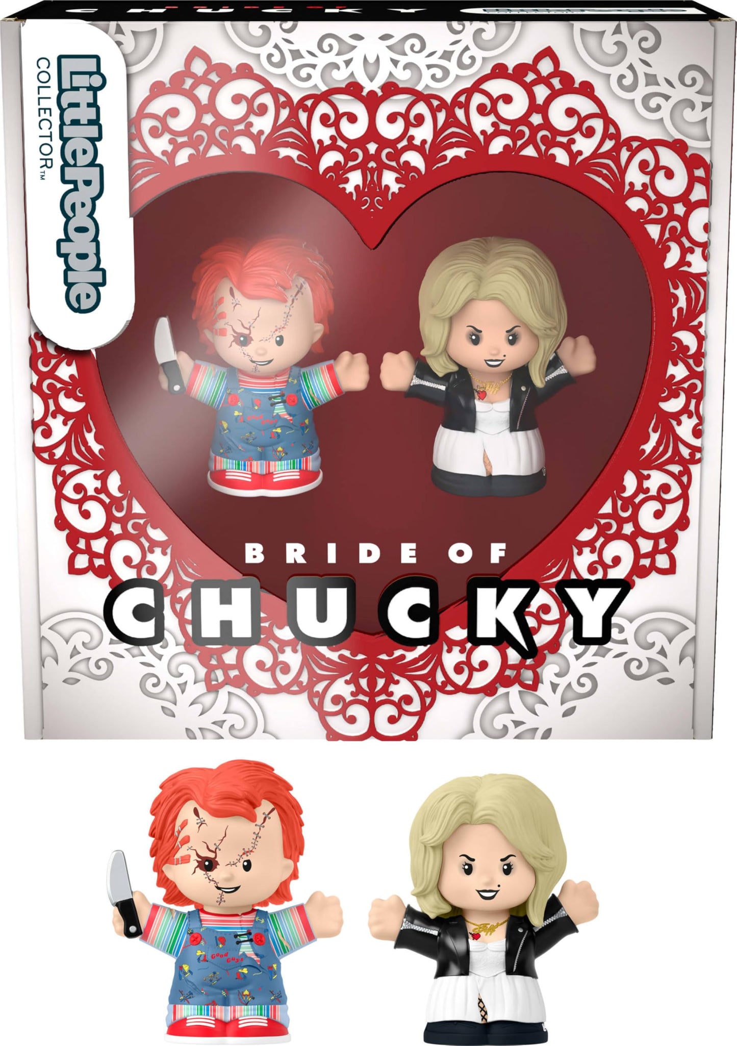 Little People Collector Bride of Chucky Figure Set - Special Edition, Multicolor, Model HYM23, Display Box for Adults & Fans