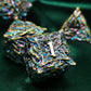 Mjdiceok Metal Flash Magic Vine Leaf Dice Set Dnd 7 Pcs Polyhedral D&D Dice Set Apply To Dunfgeons And Dragons Gift Role Playing