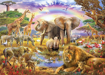 Jigsaw Puzzles 1000 Pieces African Animal Puzzles Animal World Jigsaw Puzzles for mature-themed Teens Kids Jungle Scene Jigsaw Puzzles Game Toy Gift Home Decoration
