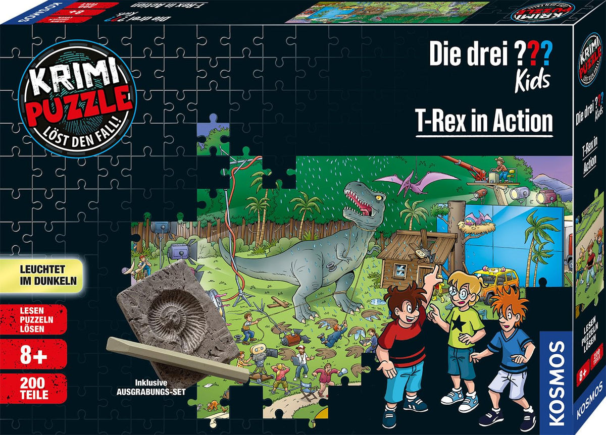 Krimi Puzzle: Die drei ??? Kids 200 Teile  TRex in Action (drei Fragezeichen)